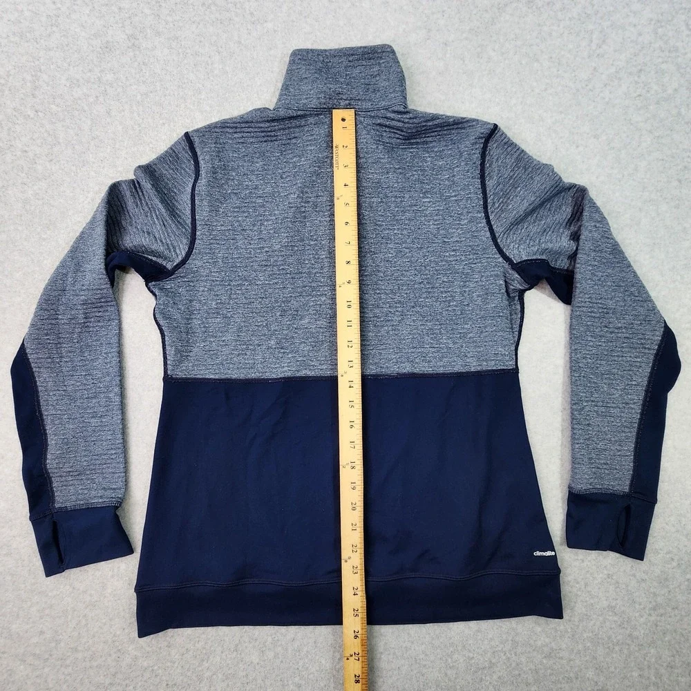 Adidas Michigan Wolverines Jacket Men Medium Blue 1/4 Zip ClimaLite Athletic Fit